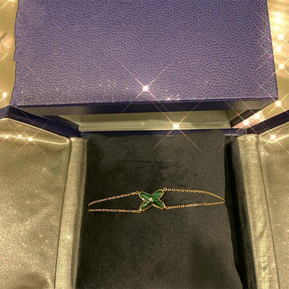 [Echo Fine ]JEUX BRACELET MALACHITE PINK GOLD 1 DIAMOND