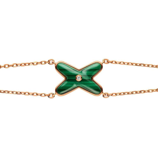 [Echo Fine ]JEUX BRACELET MALACHITE PINK GOLD 1 DIAMOND