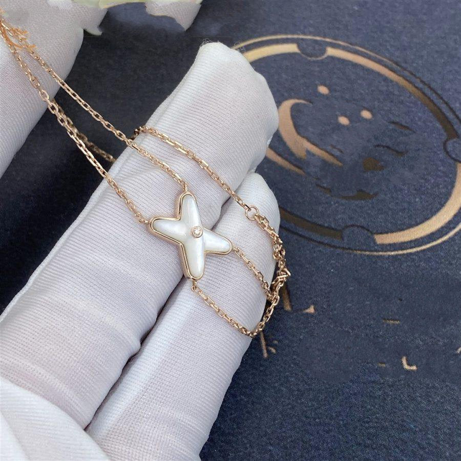 [Echo Fine ]JEUX BRACELET WHITE MOP PINK GOLD 1 DIAMOND