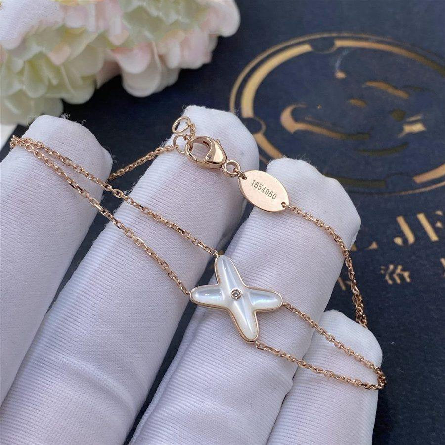 [Echo Fine ]JEUX BRACELET WHITE MOP PINK GOLD 1 DIAMOND