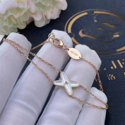 [Echo Fine ]JEUX BRACELET WHITE MOP PINK GOLD 1 DIAMOND