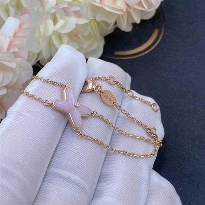 [Echo Fine ]JEUX BRACELET PINK MOP PINK GOLD 1 DIAMOND