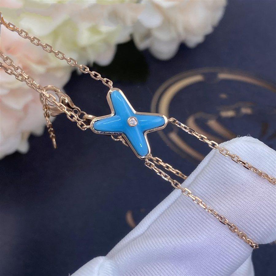 [Echo Fine ]JEUX BRACELET TURQUOISE PINK GOLD 1 DIAMOND