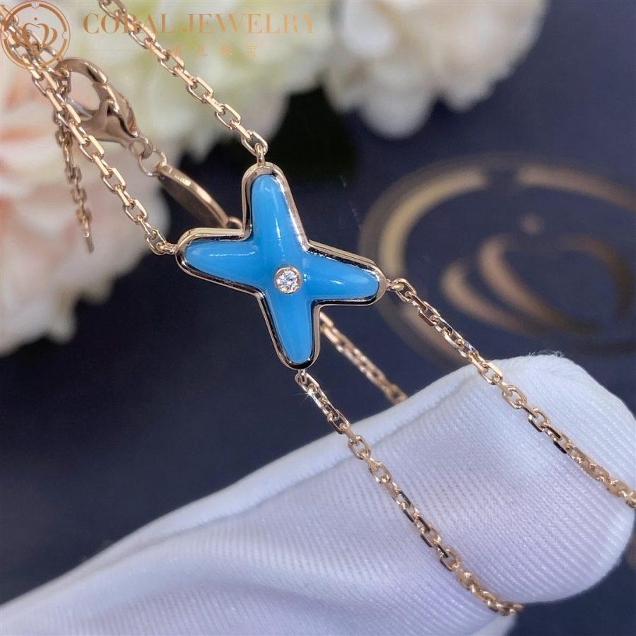 [Echo Fine ]JEUX BRACELET TURQUOISE PINK GOLD 1 DIAMOND