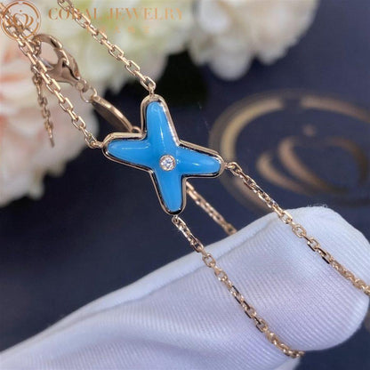 [Echo Fine ]JEUX BRACELET TURQUOISE PINK GOLD 1 DIAMOND