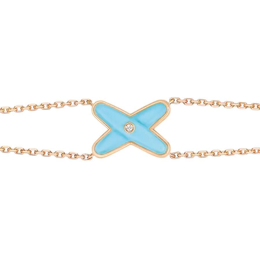 [Echo Fine ]JEUX BRACELET TURQUOISE PINK GOLD 1 DIAMOND