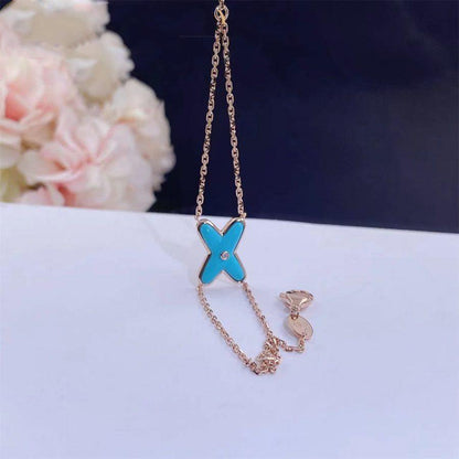 [Echo Fine ]JEUX BRACELET TURQUOISE PINK GOLD 1 DIAMOND