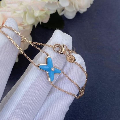 [Echo Fine ]JEUX BRACELET TURQUOISE PINK GOLD 1 DIAMOND