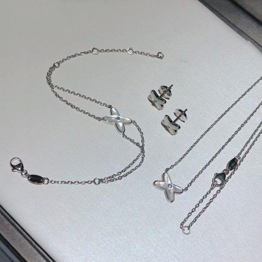 [Echo Fine ]JEUX BRACELET WHITE MOP SILVER 1 DIAMOND