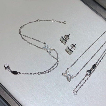 [Echo Fine ]JEUX BRACELET WHITE MOP SILVER 1 DIAMOND