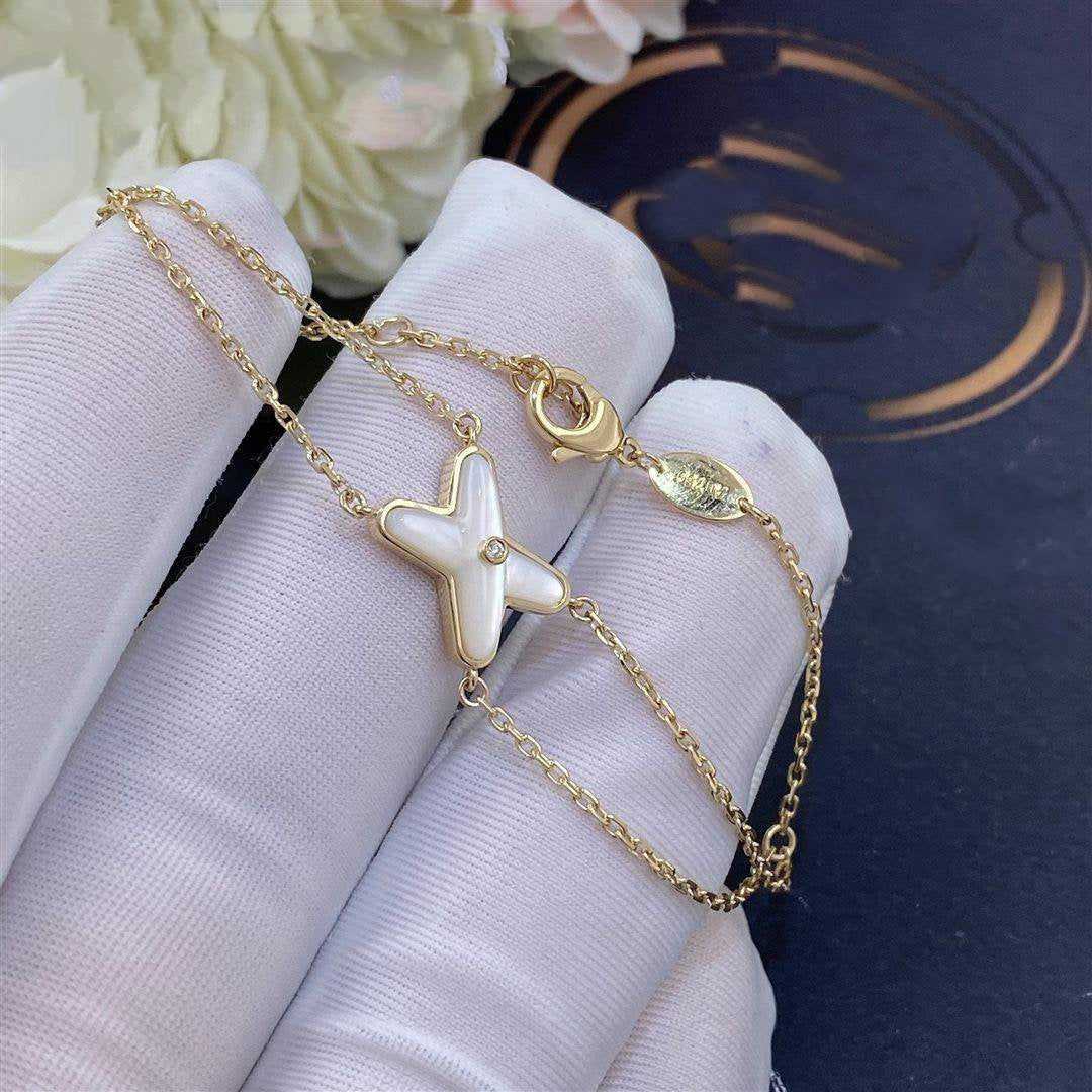 [Echo Fine ]JEUX BRACELET WHITE MOP GOLD 1 DIAMOND