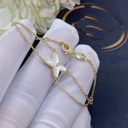 [Echo Fine ]JEUX BRACELET WHITE MOP GOLD 1 DIAMOND