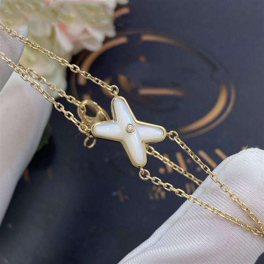 [Echo Fine ]JEUX BRACELET WHITE MOP GOLD 1 DIAMOND