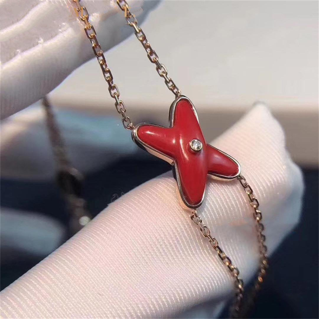 [Echo Fine ]JEUX BRACELET CARNELIAN PINK GOLD 1 DIAMOND