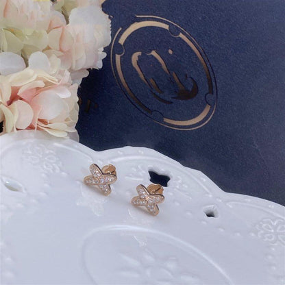 [Echo Fine ]JEUX DE PINK GOLD DIAMOND EARRINGS