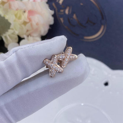 [Echo Fine ]JEUX DE PINK GOLD DIAMOND EARRINGS