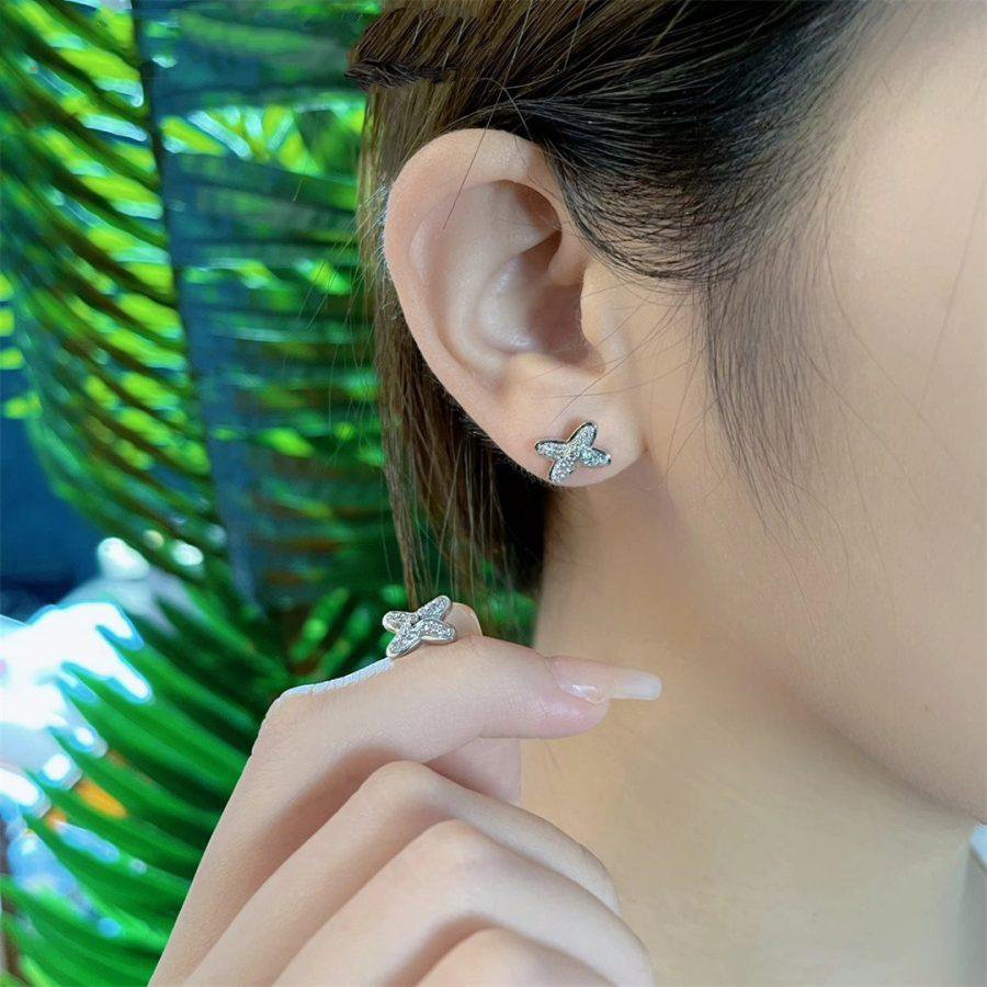 [Echo Fine ]JEUX DE SILVER DIAMOND EARRINGS