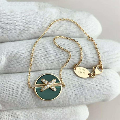 [Echo Fine ]JEUX DE BRACELET MALACHITE PINK GOLD DIAMONDS