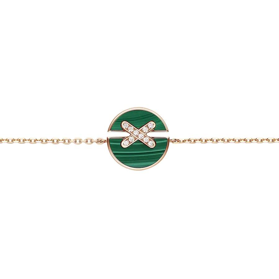 [Echo Fine ]JEUX DE BRACELET MALACHITE PINK GOLD DIAMONDS