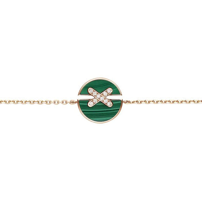 [Echo Fine ]JEUX DE BRACELET MALACHITE PINK GOLD DIAMONDS