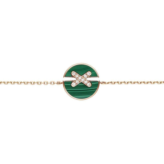 [Echo Fine ]JEUX DE BRACELET MALACHITE PINK GOLD DIAMONDS