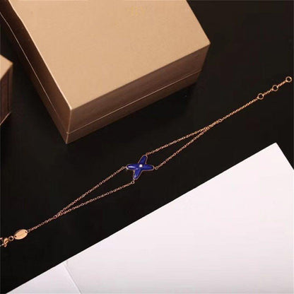 [Echo Fine ]Hollow Design Four-Leaf Clover Flower Shape Ring