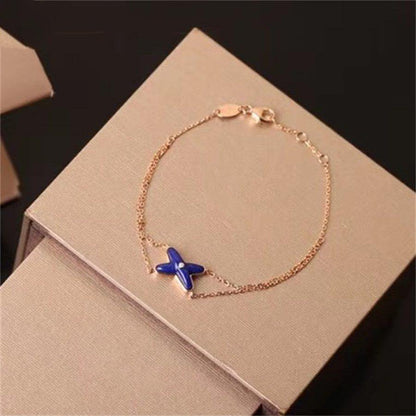 [Echo Fine ]Hollow Design Four-Leaf Clover Flower Shape Ring