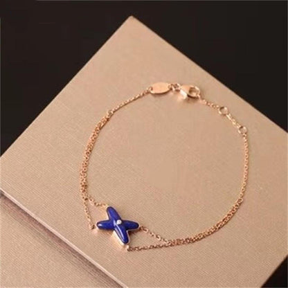 [Echo Fine ]Hollow Design Four-Leaf Clover Flower Shape Ring