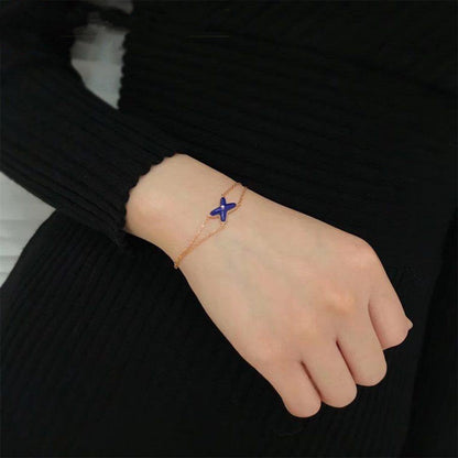 [Echo Fine ]Hollow Design Four-Leaf Clover Flower Shape Ring