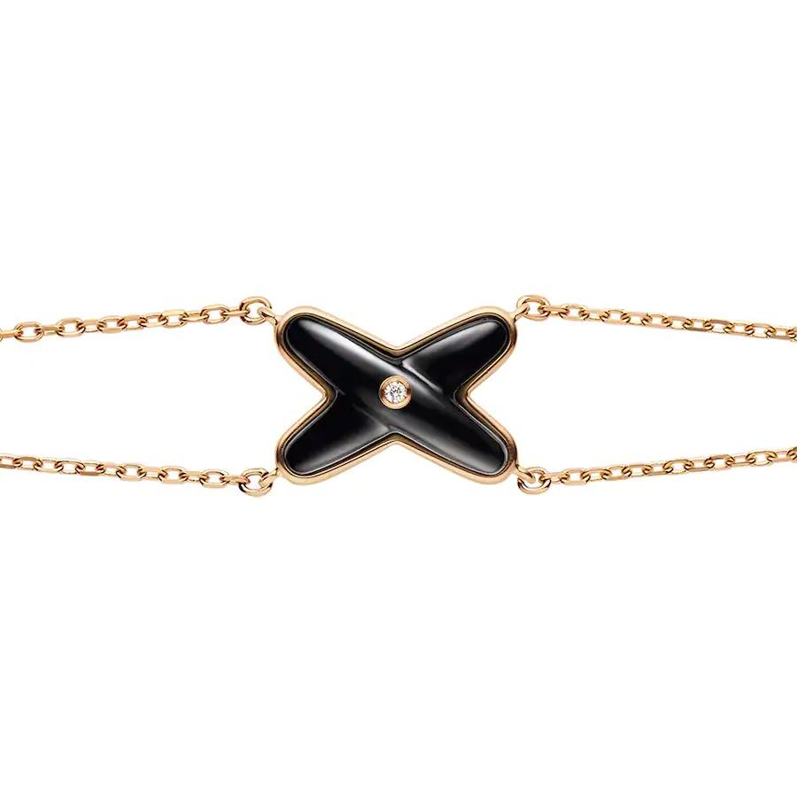 [Echo Fine ]JEUX BRACELET ONYX PINK GOLD 1 DIAMOND