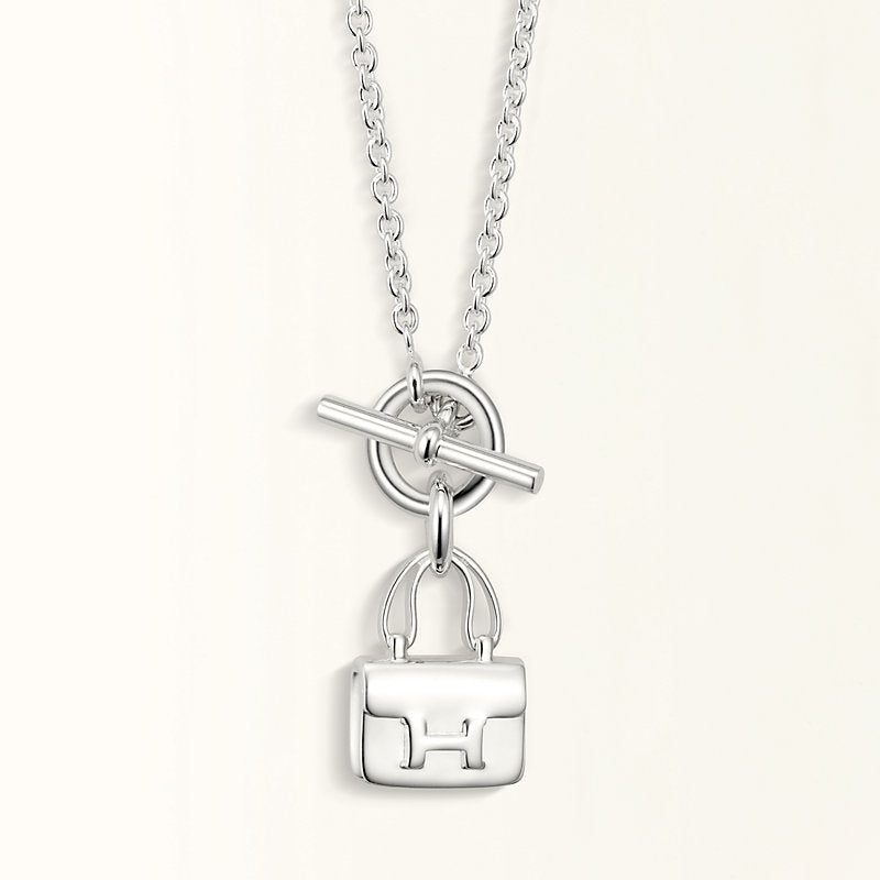 [Echo Fine ]POP H PEDANT SILVER NECKLACE