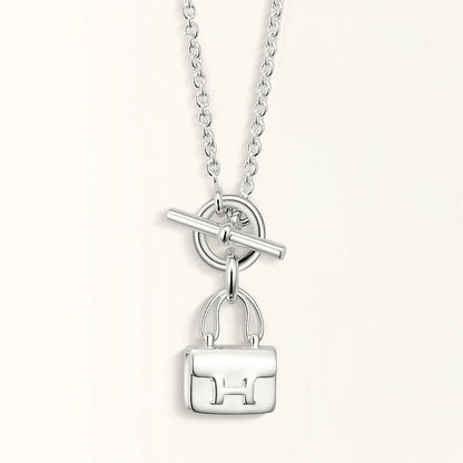 [Echo Fine ]POP H PEDANT SILVER NECKLACE
