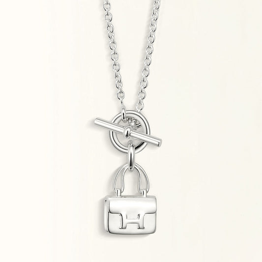 [Echo Fine ]POP H PEDANT SILVER NECKLACE