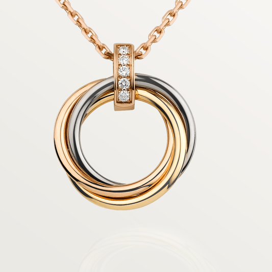 [Echo Fine ]TRINITY NECKLACE GOLD  DIAMONDS