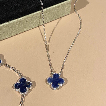 [Echo Fine ]CLOVER 15MM PIETERSITE NECKLACE SILVER
