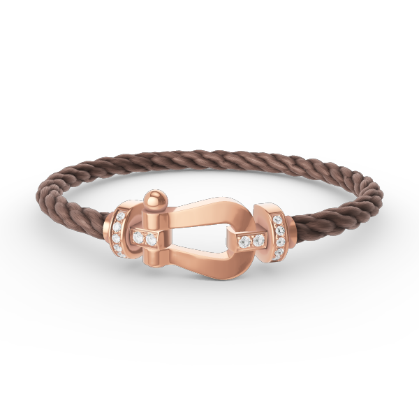 [Echo Fine ]FORCE LARGE HORSESHOE HALF DIAMOND BRACELET ROSE GOLD