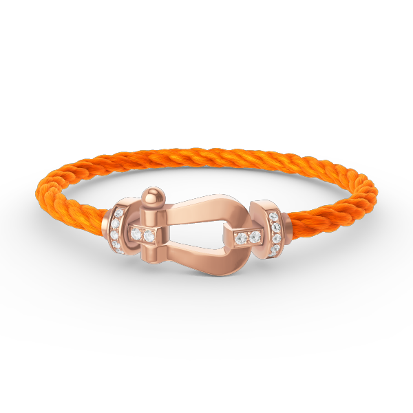 [Echo Fine ]FORCE LARGE HORSESHOE HALF DIAMOND BRACELET ROSE GOLD