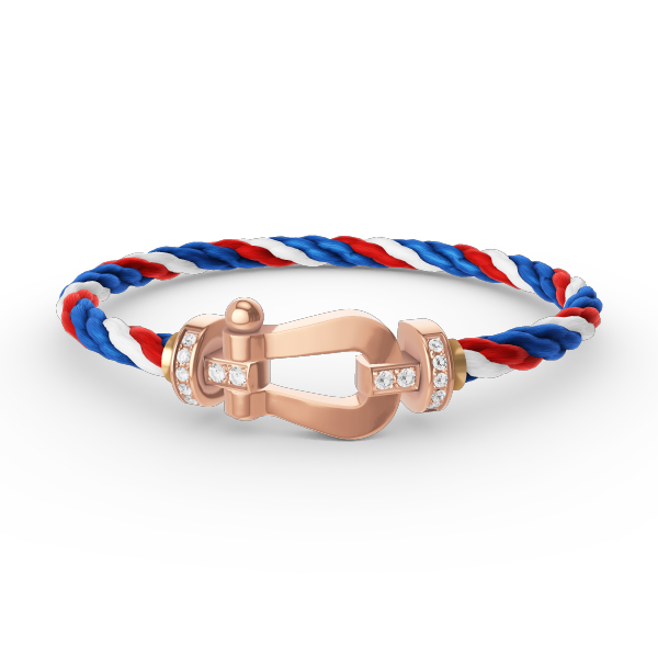 [Echo Fine ]FORCE LARGE HORSESHOE HALF DIAMOND BRACELET ROSE GOLD