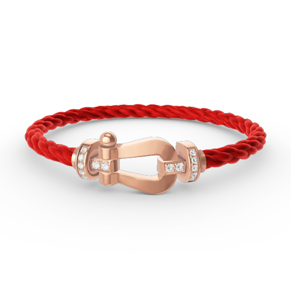 [Echo Fine ]FORCE LARGE HORSESHOE HALF DIAMOND BRACELET ROSE GOLD