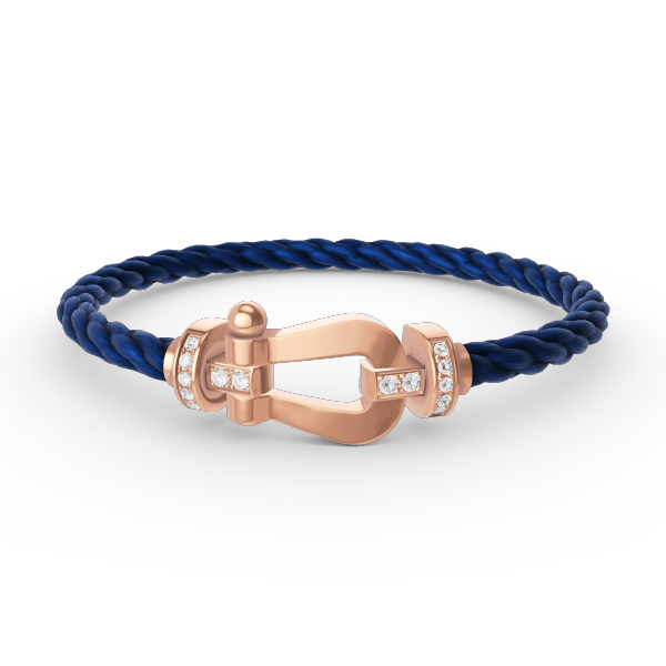 [Echo Fine ]FORCE LARGE HORSESHOE HALF DIAMOND BRACELET ROSE GOLD