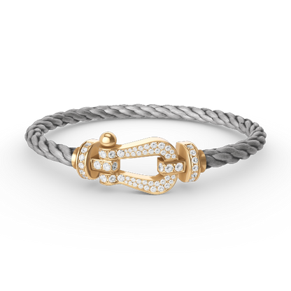[Echo Fine ]FORCE LARGE HORSESHOE FULL DIAMOND BRACELET GOLD