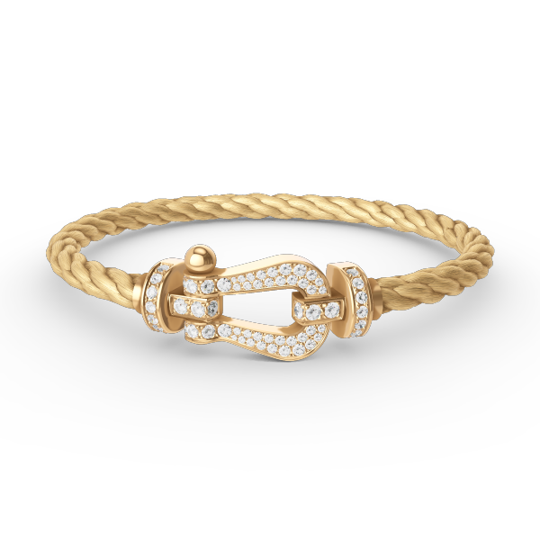 [Echo Fine ]FORCE LARGE HORSESHOE FULL DIAMOND BRACELET GOLD