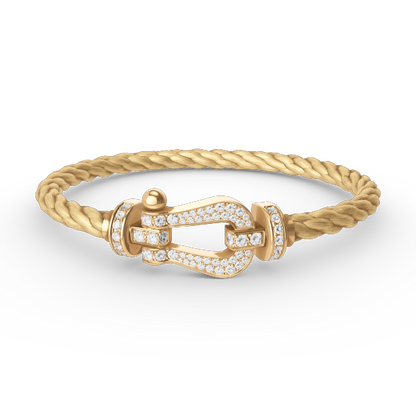 [Echo Fine ]FORCE LARGE HORSESHOE FULL DIAMOND BRACELET GOLD