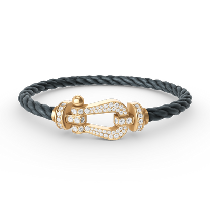 [Echo Fine ]FORCE LARGE HORSESHOE FULL DIAMOND BRACELET GOLD