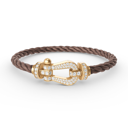 [Echo Fine ]FORCE LARGE HORSESHOE FULL DIAMOND BRACELET GOLD