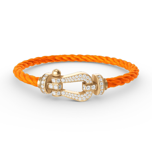 [Echo Fine ]FORCE LARGE HORSESHOE FULL DIAMOND BRACELET GOLD