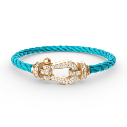 [Echo Fine ]FORCE LARGE HORSESHOE FULL DIAMOND BRACELET GOLD