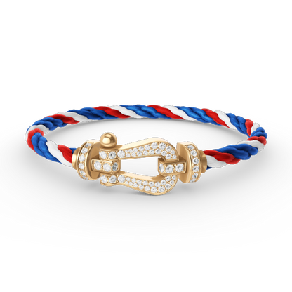 [Echo Fine ]FORCE LARGE HORSESHOE FULL DIAMOND BRACELET GOLD