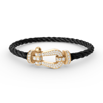 [Echo Fine ]FORCE LARGE HORSESHOE FULL DIAMOND BRACELET GOLD