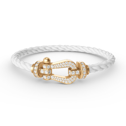 [Echo Fine ]FORCE LARGE HORSESHOE FULL DIAMOND BRACELET GOLD